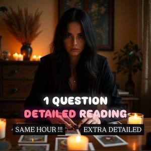Same Hour 1 Frage Tarot Legung | Genaue Tarotkarteninterpretation | Ehrliche und detaillierte psychische Einsicht, schnelle Lieferung, gleiche Stunde