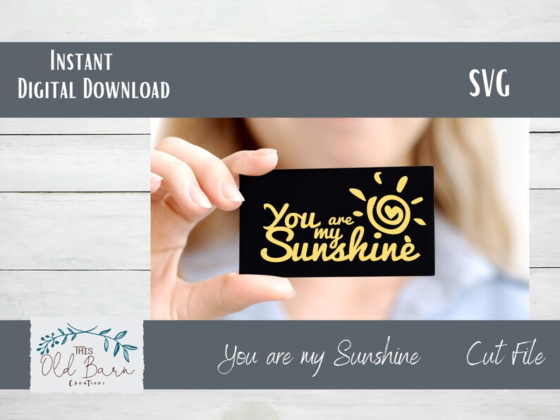 You Are My Sunshine SVG Cutting File Etsy