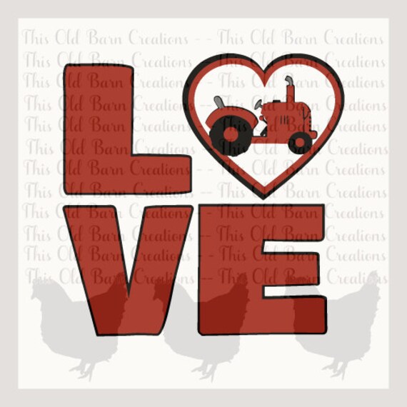 Download Love Tractor Svg Png Dxf Jpg Pdf Layered Cutting File Etsy
