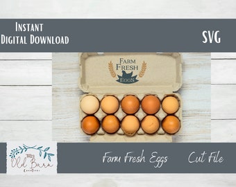 Farm Fresh Eggs SVG cutting file
