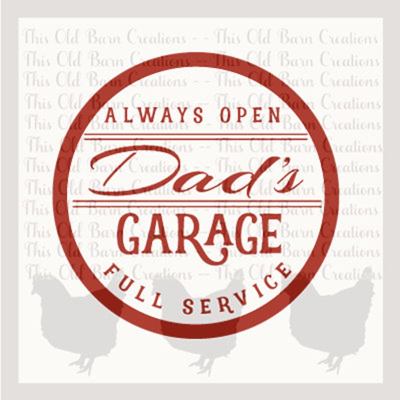 Download Dad's Garage SVG DXF JPG pdf png cutting file | Etsy