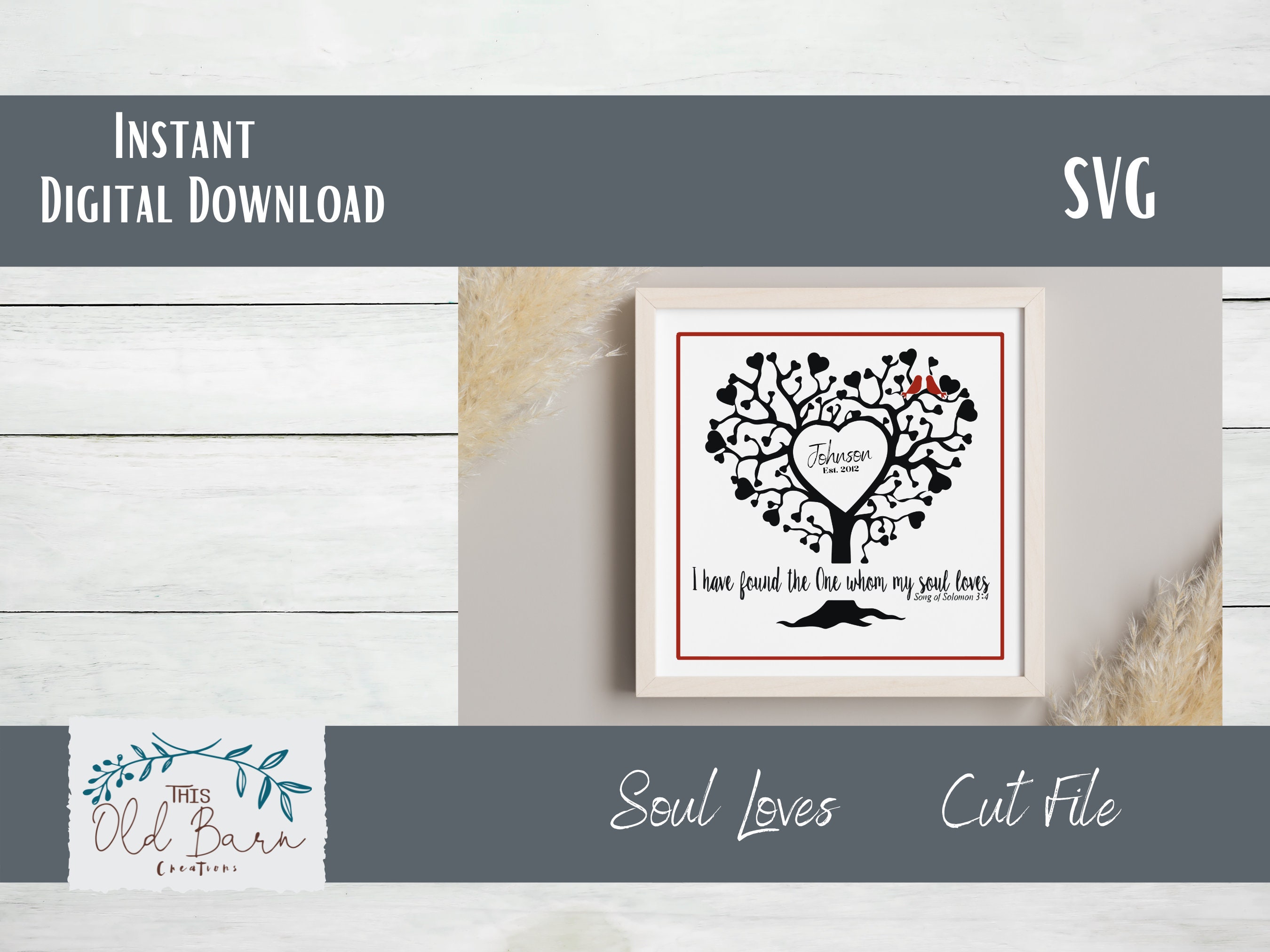 Autocollant Vinyle "I Have Found The One Whom My Soul Loves" - Lettrage Décoratif - Thème Amour - Neuf