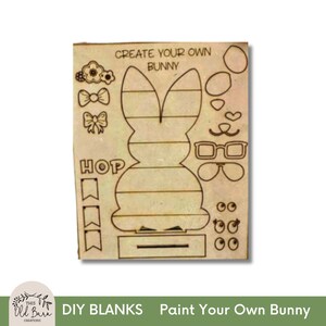 DIY Paintable Bunny Kit – 3D Wooden Easter Craft