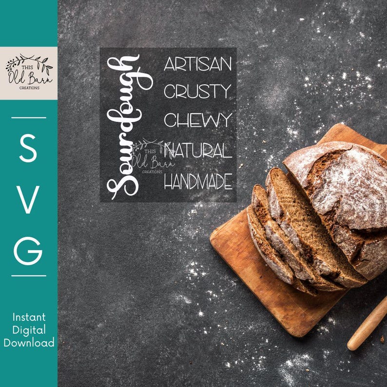 Sourdough SVG File | Artisan Bread Design - Etsy