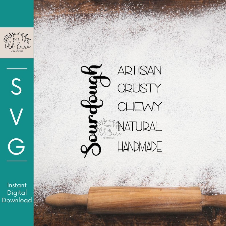 Sourdough SVG File | Artisan Bread Design - Etsy