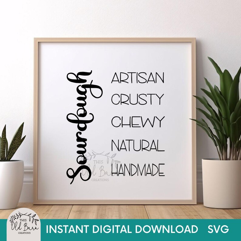 Sourdough SVG File | Artisan Bread Design - Etsy