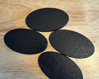 Bases ovaladas de plástico para miniaturas de 75 x 42 mm - Juego de 15 para Wargaming