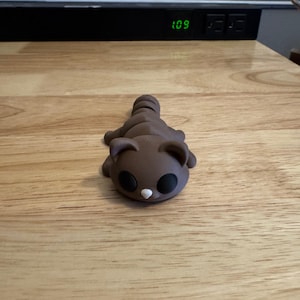 3D Printed Cat Flexi Keychain: Fidget Toy, Anxiety Relief