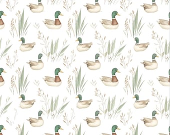 Tela de algodón con patos silvestres, tela de patos silvestres, tela de patos adorables, tela de algodón con dibujos animados, tela de anime, tela 100% algodón, por medio metro