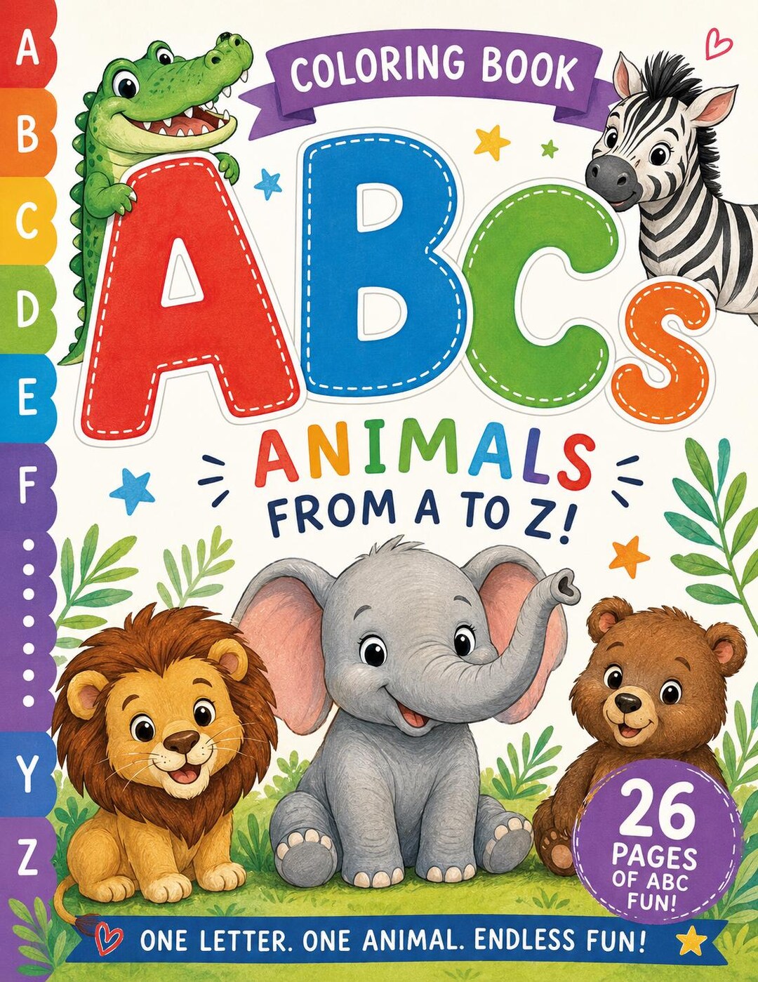 ABC Animals Coloring Book | Alphabet Learning Activity for Kids ...