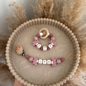 Gepersonaliseerde speenkoord/speenkoord / speenkoord van beukenhout / siliconen speenkoord / gepersonaliseerde speenkoord