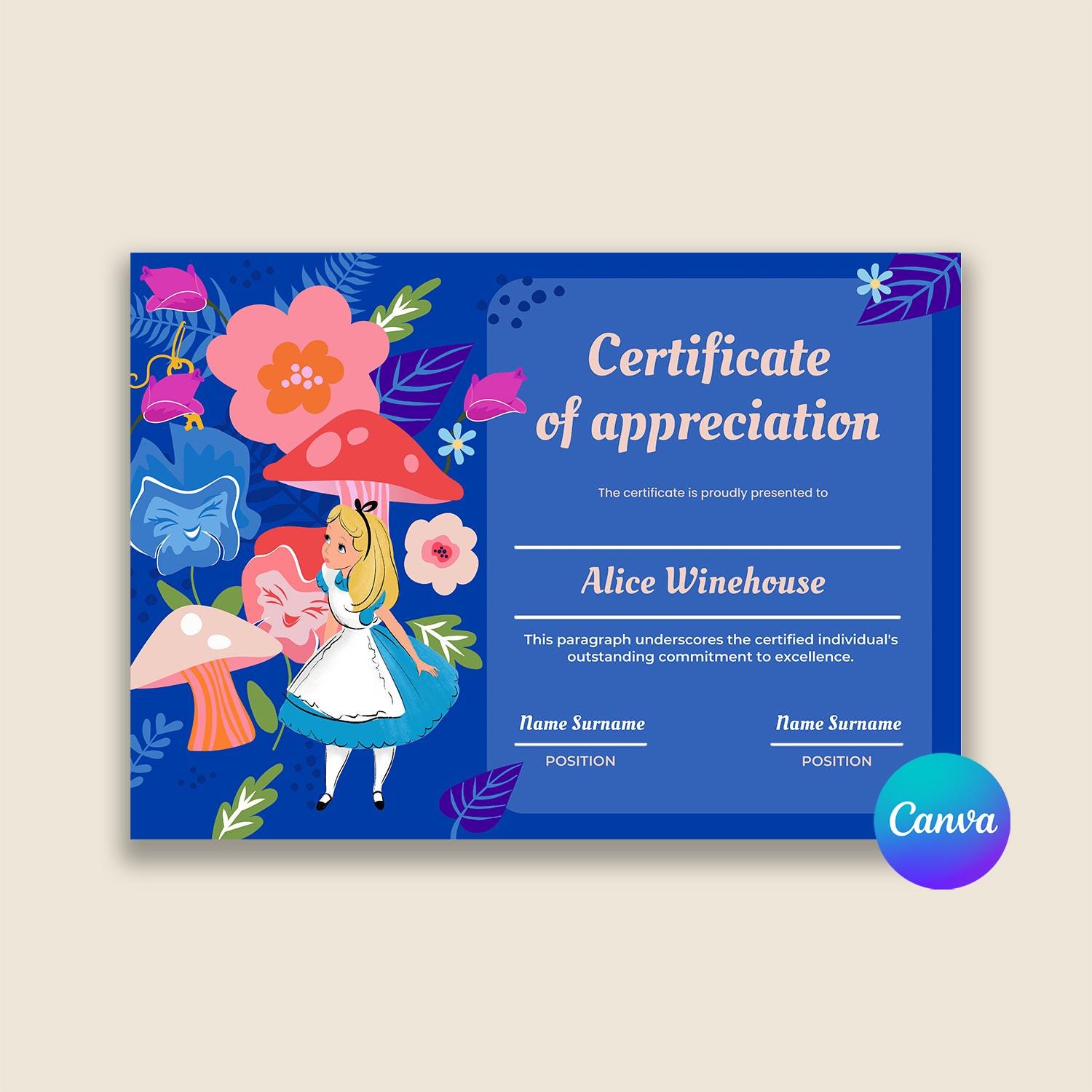 Wonderland AS Certificate MEDE000000T