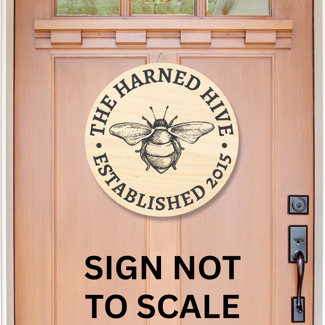 Personalized Family Bee Sign Wood Sign | the [last Name] Hive, Est ...