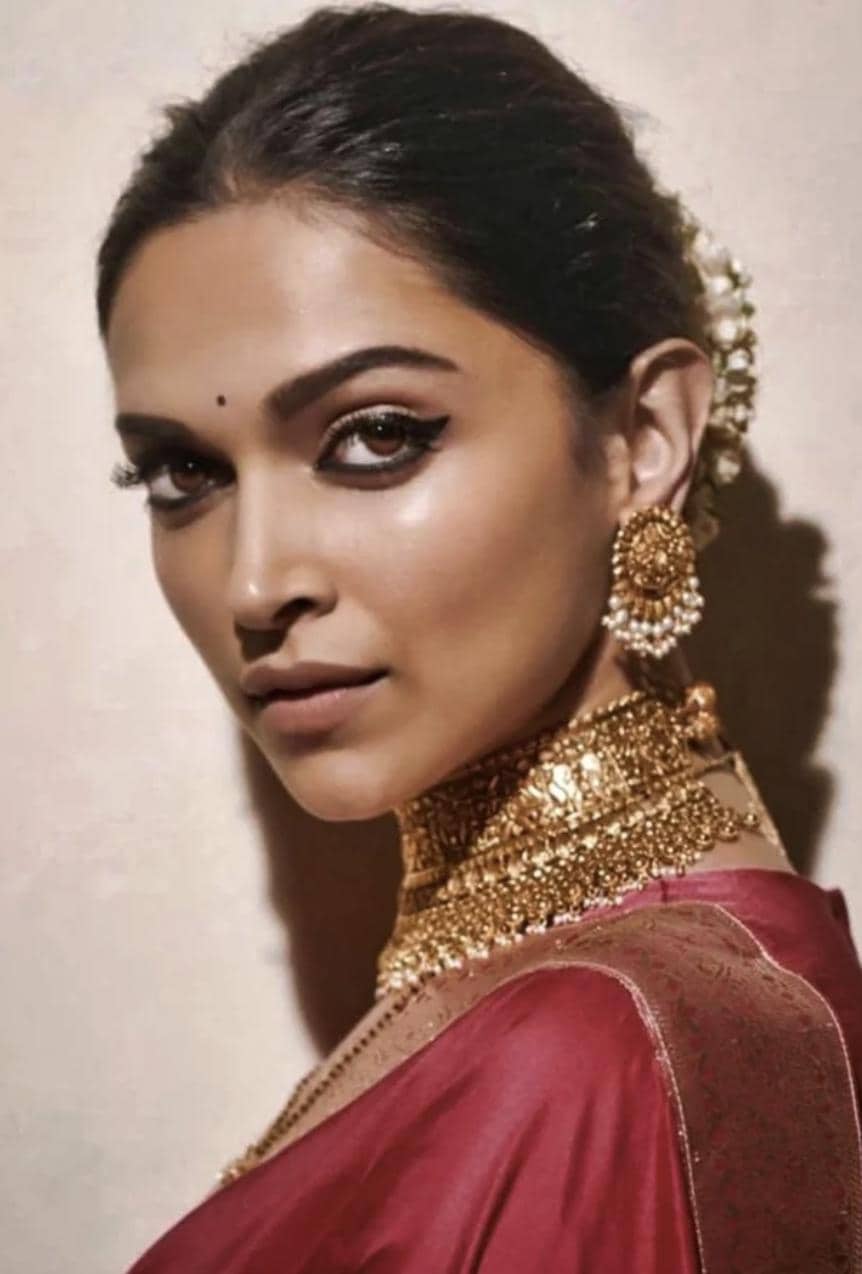 Deepika Padukone Inspired One Gram Matte Gold Plated Choker Set