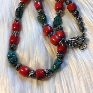 Turquoise and Tiger Eye Necklace