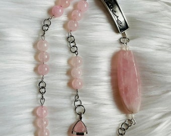 Rose Quartz Dowsing Pendulum with Truth Charm