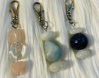 Purse Charms Gemstone Zipper Pull