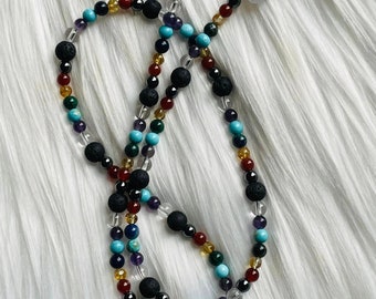 Eyeglass Neck Strap in Chakra Beads