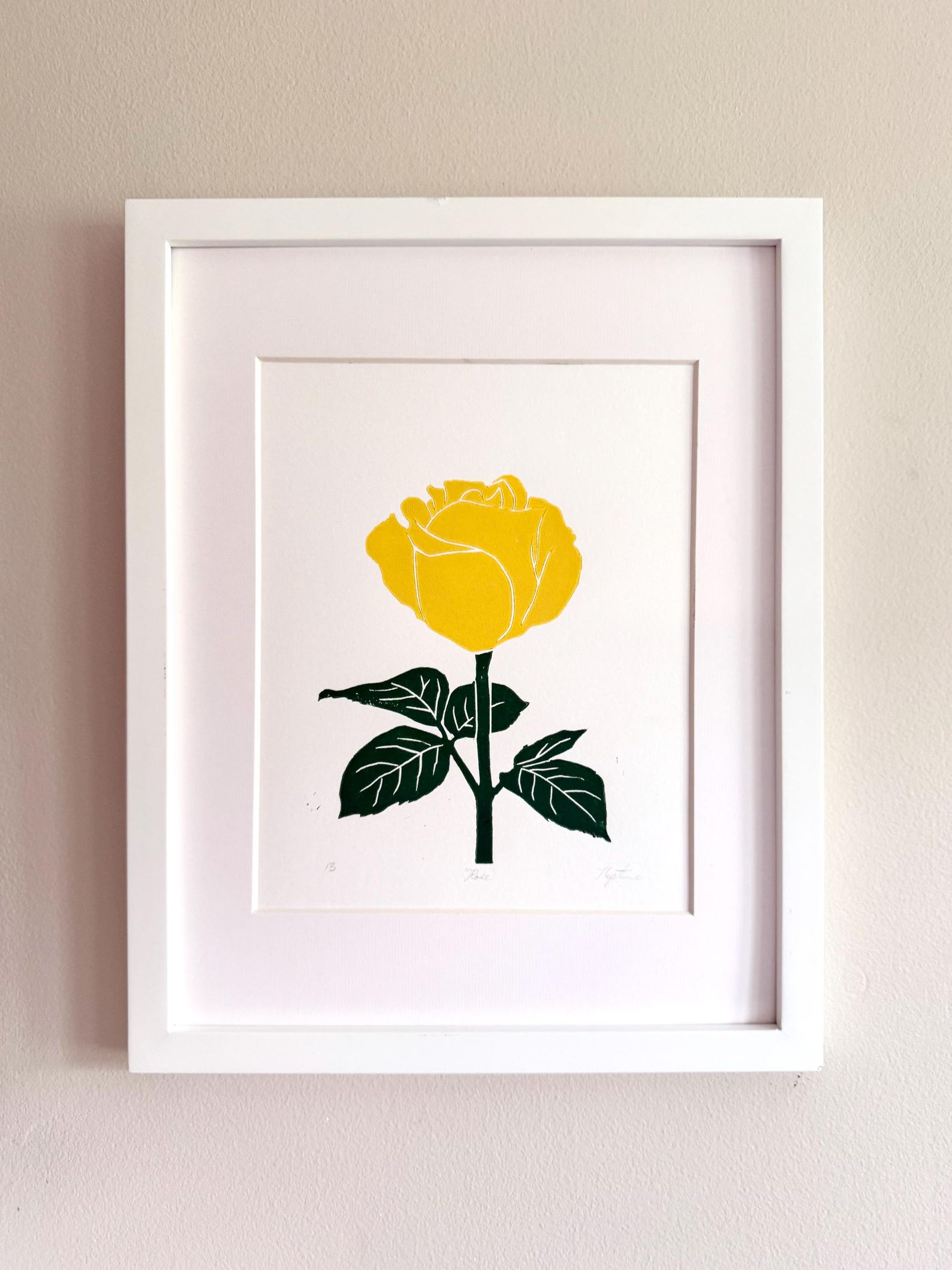 Curated visual reference: Nature Inspired Botanical Prints For Walls Reference: Rose Linocut Print Hand Carved Floral Wall Art Nature Inspired