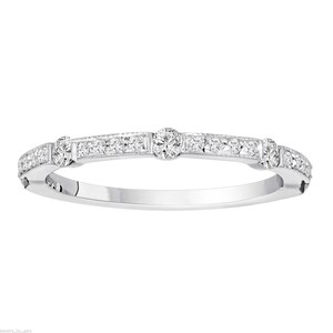 Platinum Diamond Wedding Band: Half Eternity Micro Pave Set Ring