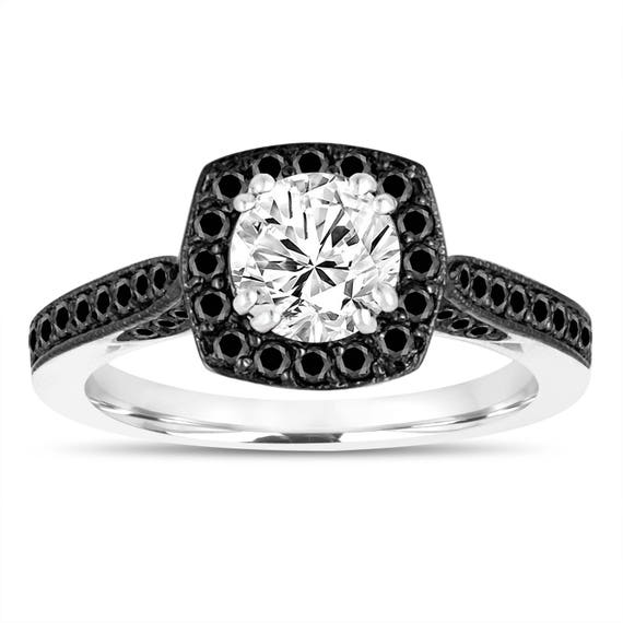 Gia certified black diamond engagement rings discount