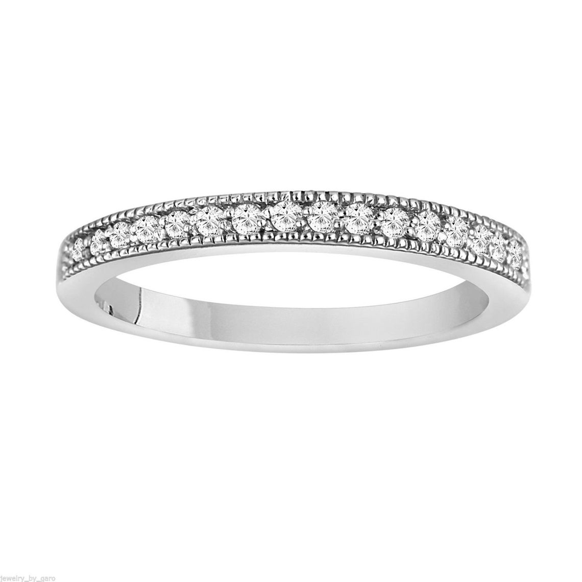 Platinum Diamond Wedding Band Half Eternity Diamond Wedding Etsy