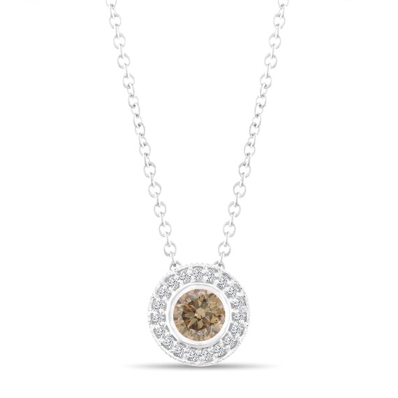 Brown online diamond pendant