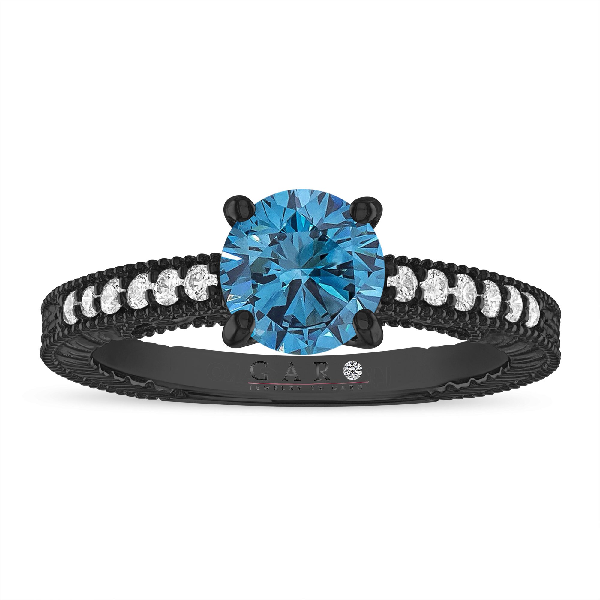 ブルーダイヤモンド リング 楽天市場】ブルーダイヤモンド ハーフエタニティ リング 2.067ct