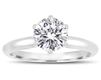 Internally Flawless D Color Diamond Solitaire Engagement Ring Platinum GIA Certified 0.50 Carat Handmade