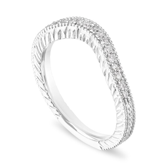 Filigree diamond sales wedding band