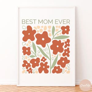 Mother’s Day Floral Wall Art Printable – Digital Download | Elegant Mother’s Day Gift for Mom | Botanical Art  for Framing & Home Decor