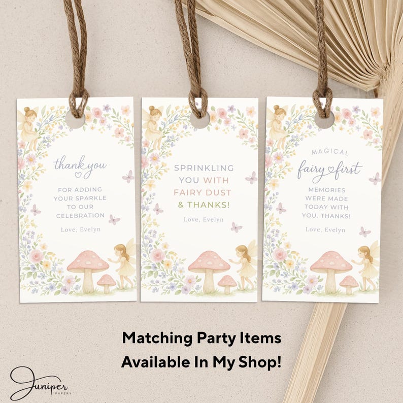 Shop Matching Fairy First Birthday Party Items In My Shop