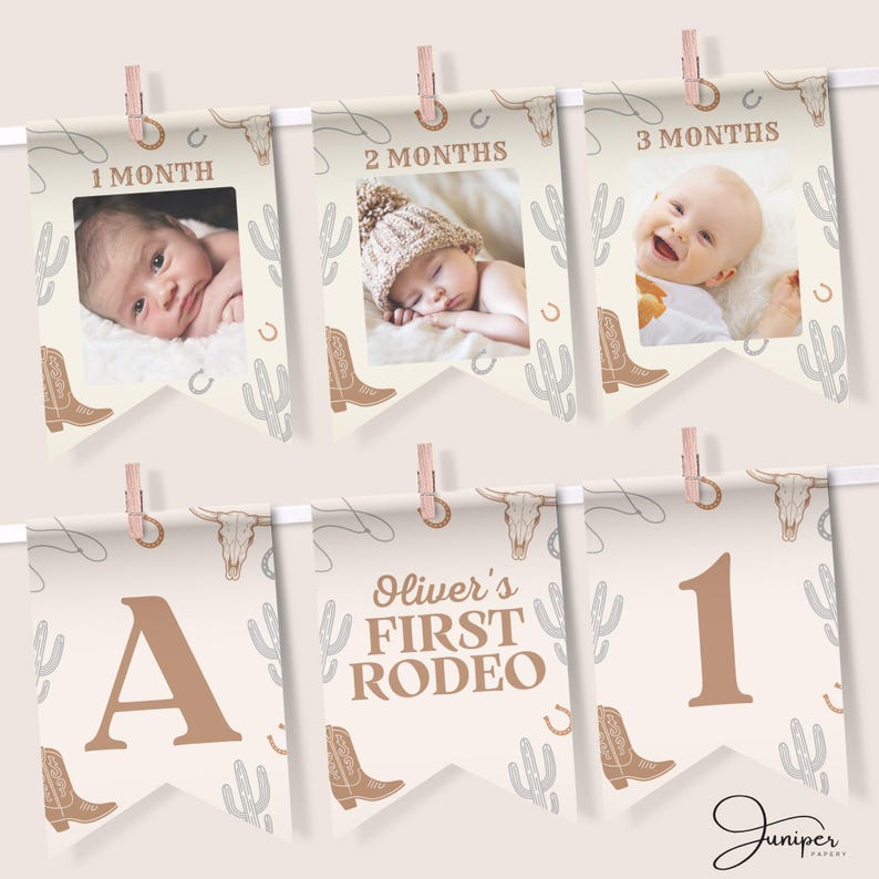 First Rodeo Banner Editable First Rodeo Banner Template, My 1st Rodeo Party Decor, First ...