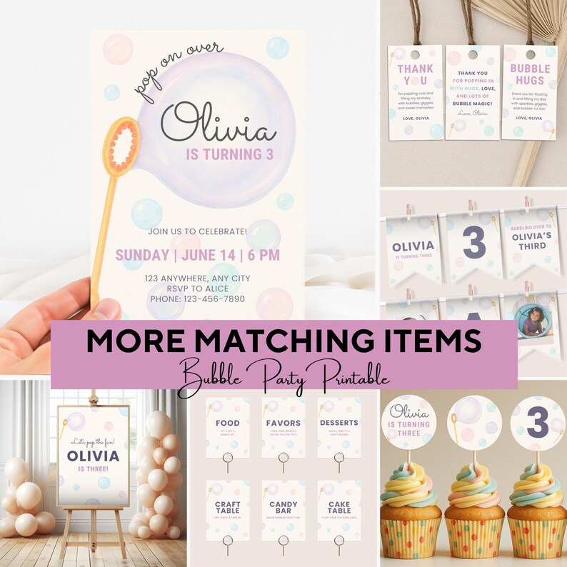 Find More Matching Items For Your Bubble Themed Party In My Shop