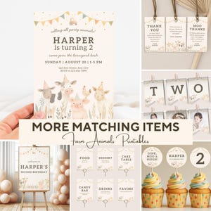 Find Matching Farm Animal Party Items In My Shop: https://juniperpapery.etsy.com/listing/4326395222