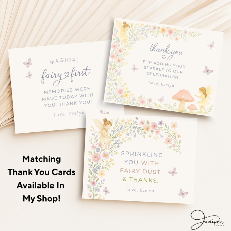 Shop Matching Fairy First Birthday Party Items In My Shop