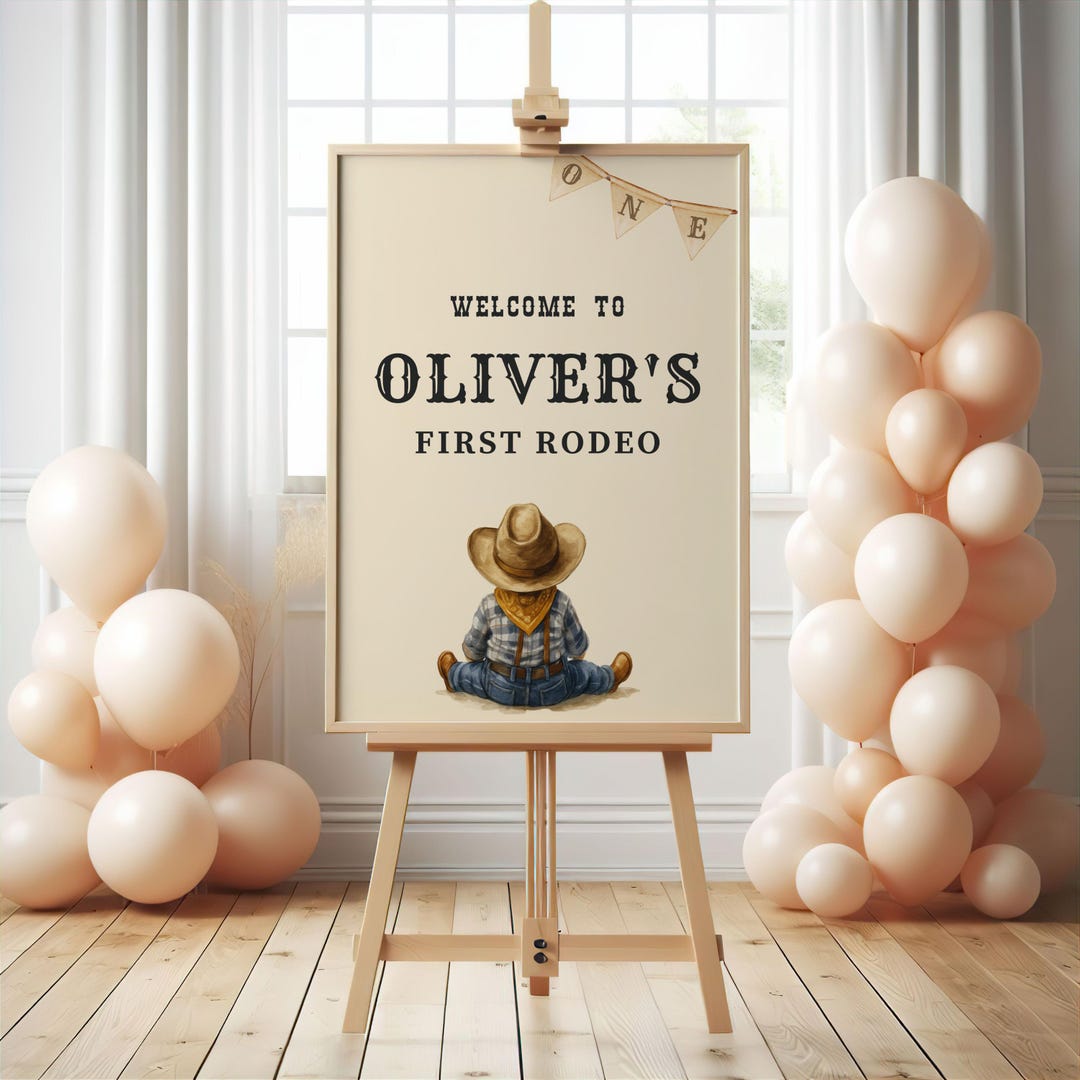 My First Rodeo Sign Post Welcome to My First Rodeo Sign, Cowboy Welcome Signs Template, Western ...