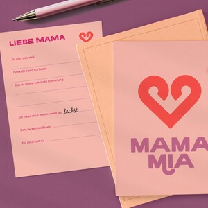 Muttertagskarte zum selbst Ausdrucken | personalisierbare digitale Grußkarte A6 als Last Minute Geschenkidee für Mama | Karte zum Muttertag