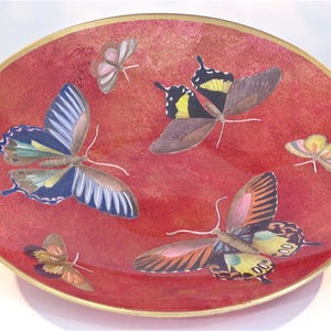 Victoria Fischetti handgemaakte Decoupage - 10" Butterfly Bowl