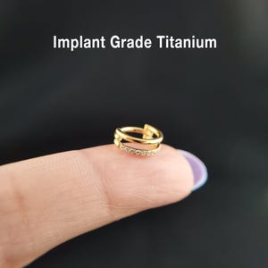 16G/18G/20g Titanium Double Hinge Hoop, Hinged Segment Nose Ring, Tragus Clicker Ring, Hoop Earring, Cartilage hoops, Helix hoop, Nose Hoop