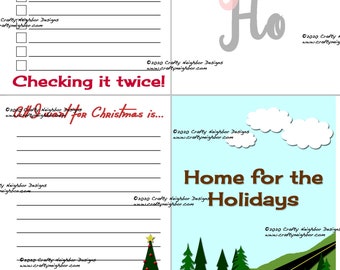 Holiday Printable Journaling Cards