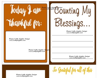 Everyday Thanks Printable Journaling Cards