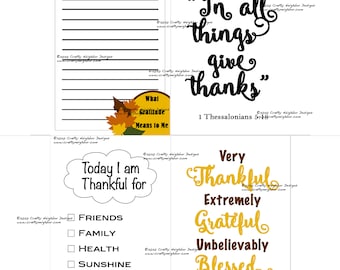 Give Thanks Printable Journaling Cards