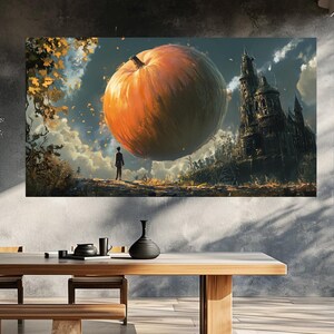 Canvastavla med jättelika pumpaslott från Fantasy bild 3