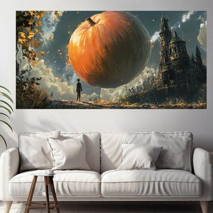 Canvastavla med jättelika pumpaslott från Fantasy bild 6