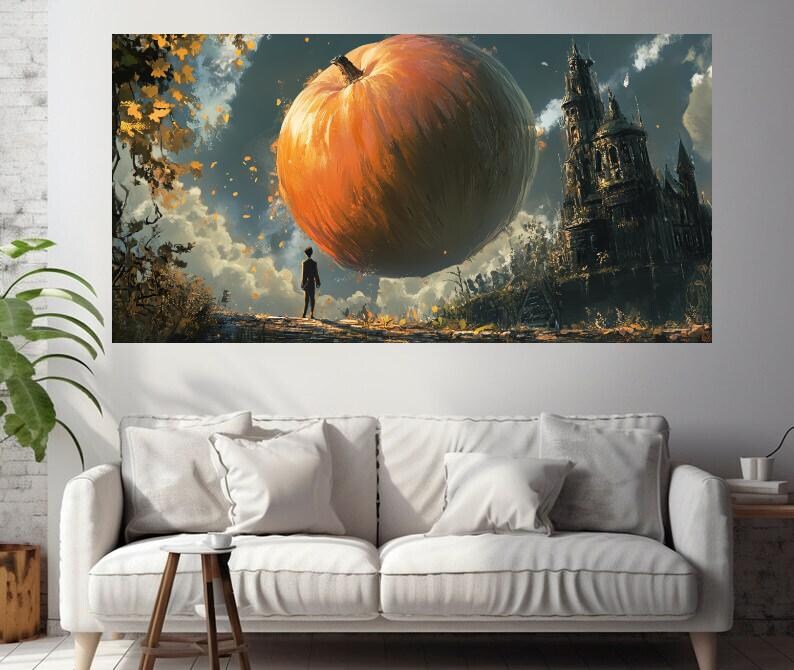 Canvastavla med jättelika pumpaslott från Fantasy bild 6