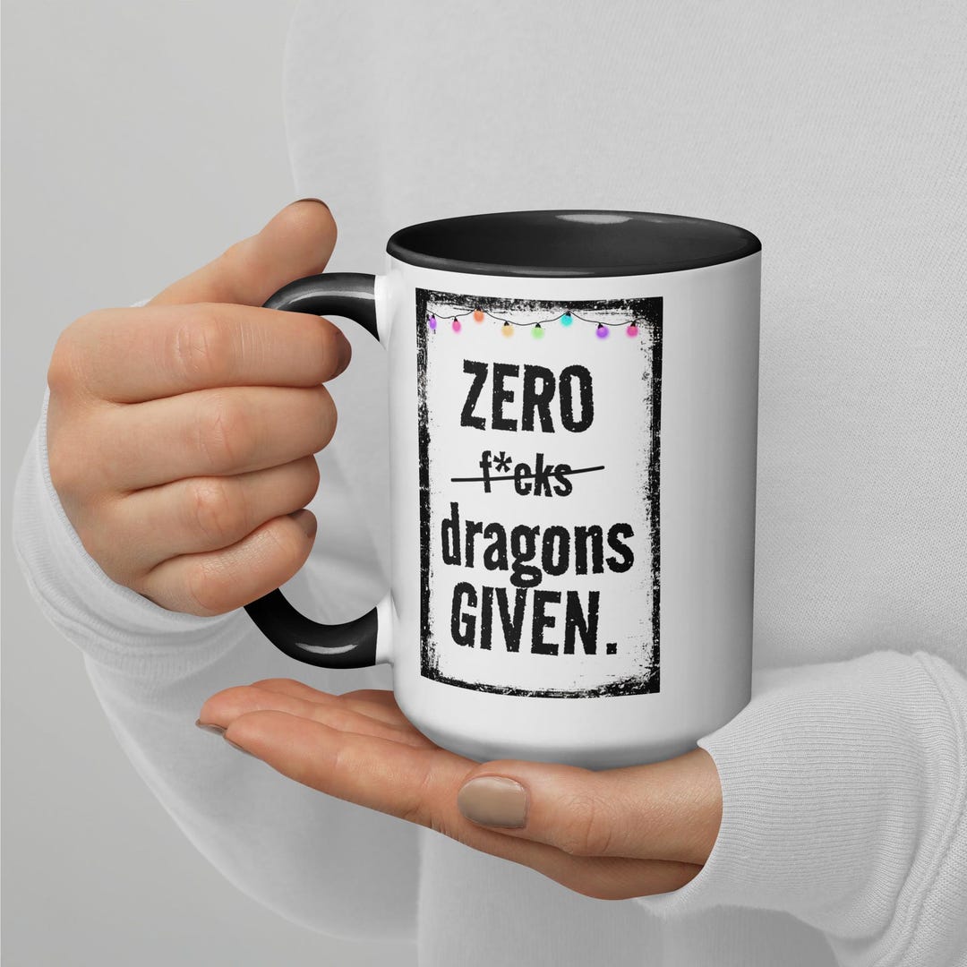 Funny Dragon Coffee Mug, Fantasy Book Lover Gift, 15oz - Etsy