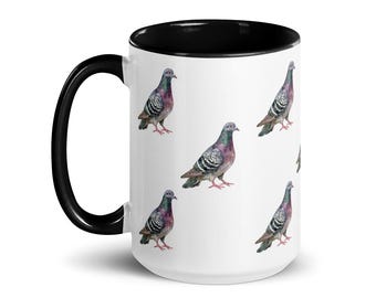 Retro Pigeon Mug – Whimsical Gift for Book & Fantasy Lovers (15oz)