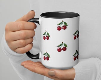 Cherry Mug – Whimsical 15oz Mug for Book Lovers