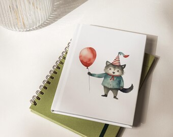 Raccoon Balloon Fantasy Journal: Lined Notebook for Writers